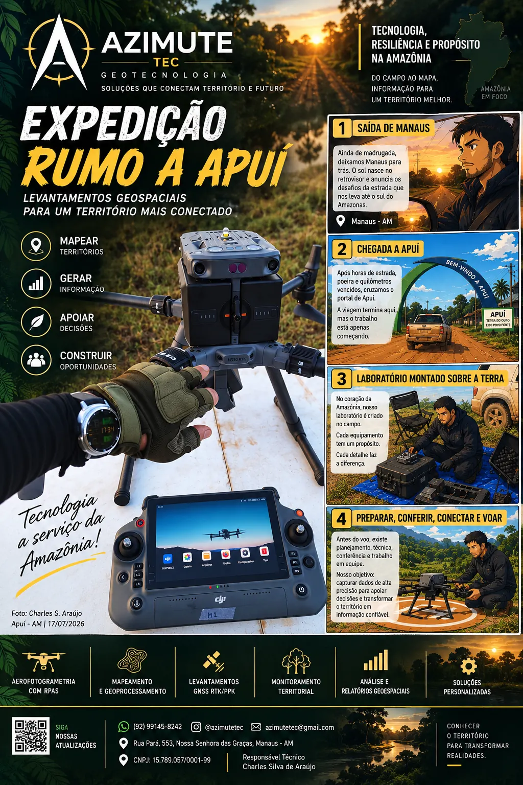 Imagem da publicação sobre a expedição a Apuí