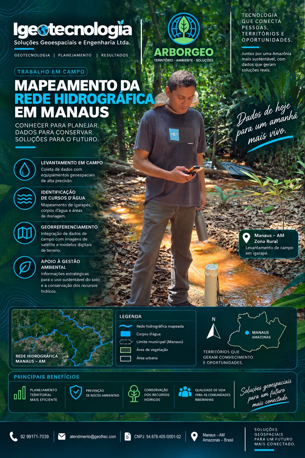 Imagem da publicação sobre rede hidrográfica